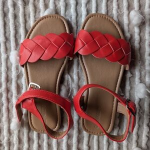 Red Old Navy Sandals-girls Size 13